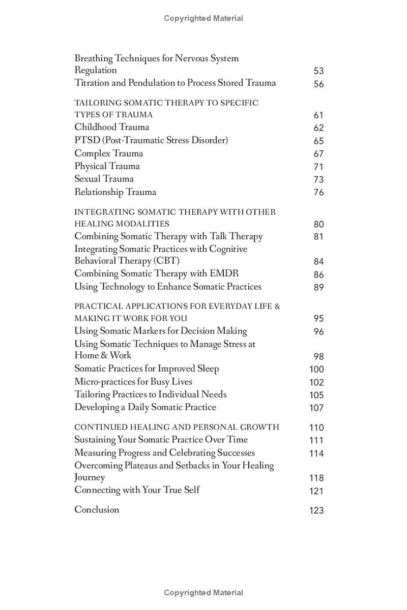 Somatic Therapy for Trauma: Quick Exercises to Release Emotional Pain, and Regulate the Nervous System for a Powerful Mind-Body Connection, Heightened Intuition and Inner Peace