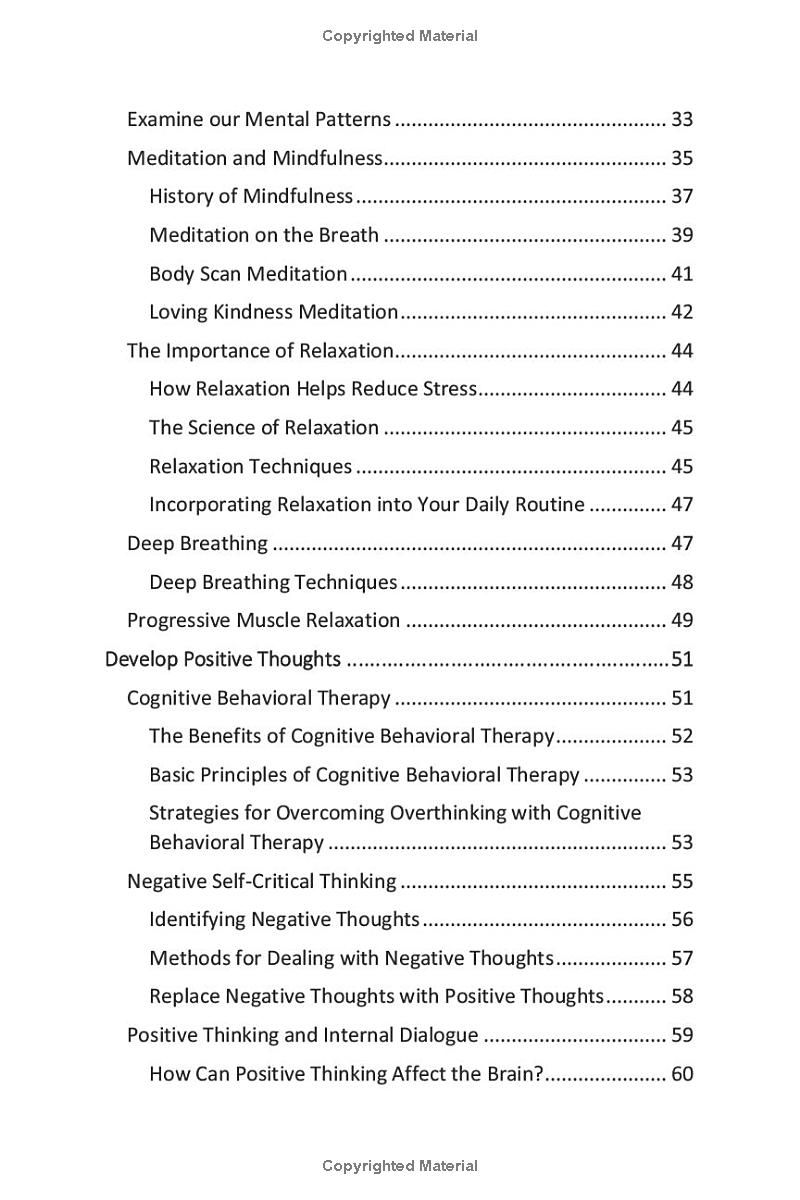 Overthinking Workbook: Simple Tools to Manage Anxiety, Stress and Negative Thoughts. Ways to Improve Relationships and Serenity