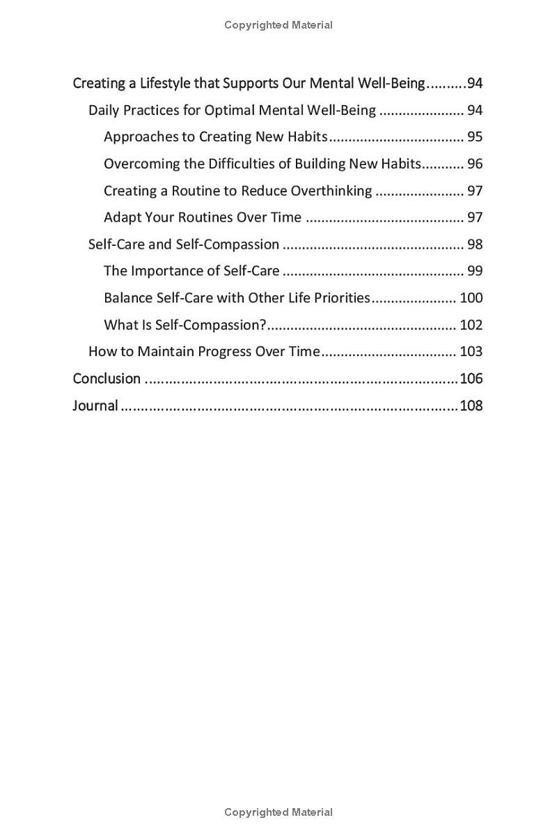 Overthinking Workbook: Simple Tools to Manage Anxiety, Stress and Negative Thoughts. Ways to Improve Relationships and Serenity