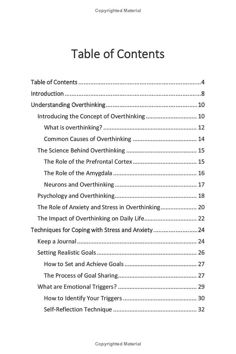 Overthinking Workbook: Simple Tools to Manage Anxiety, Stress and Negative Thoughts. Ways to Improve Relationships and Serenity