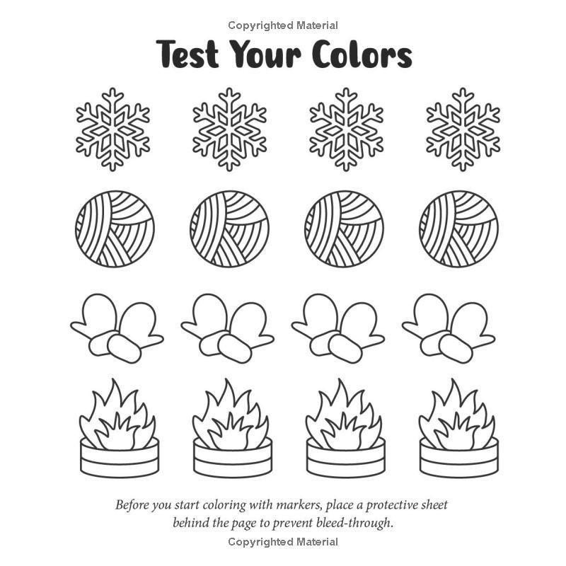 Winter Wonderland Thick & Simple Coloring Book: Fun Coloring for Development and Stress Management