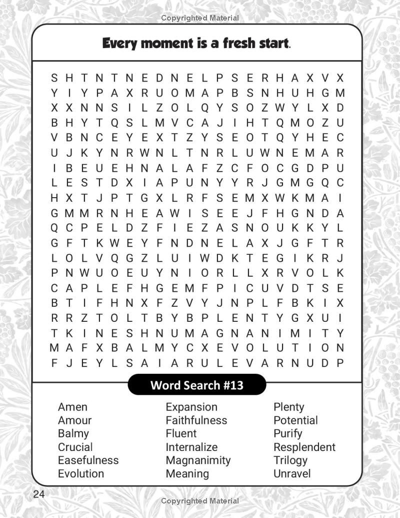 Mindfulness Word Search Book for Adults: 100 Large Print Word Puzzle for Inner Peace, Creativity and Manifestation with Mandala Coloring Twist