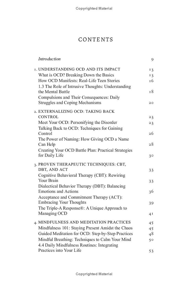 Break Free from Your OCD: A Teens Path to Peace and Freedom: Proven Strategies and Practical Tools to Help You Conquer Your Fears, Regain Control, and Live Free from OCD