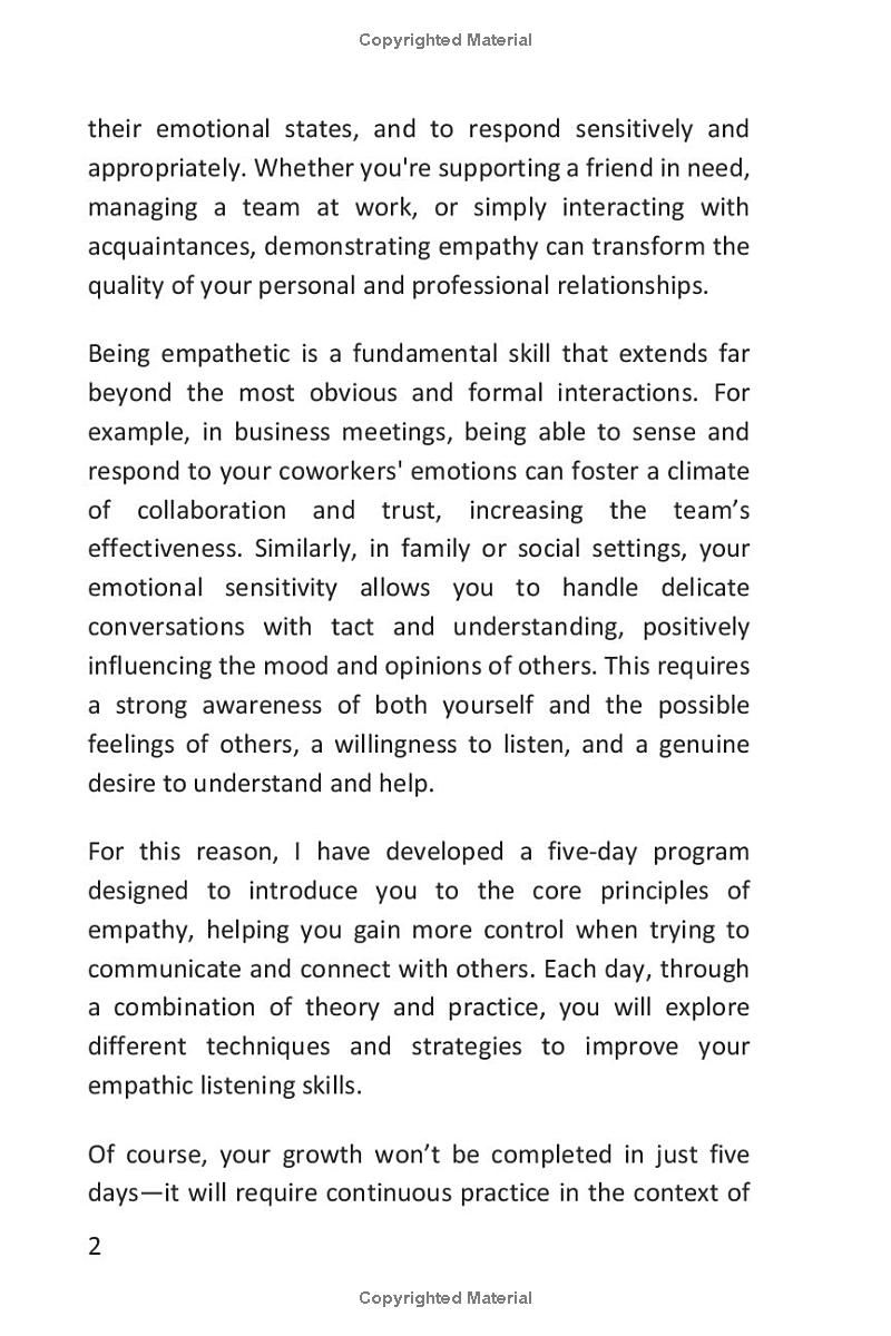 Empath Growth in 5 Days: Empathic Listening, Theory, and Practice to Understanding and Connecting with Others (Communication Skills Mastery Series)