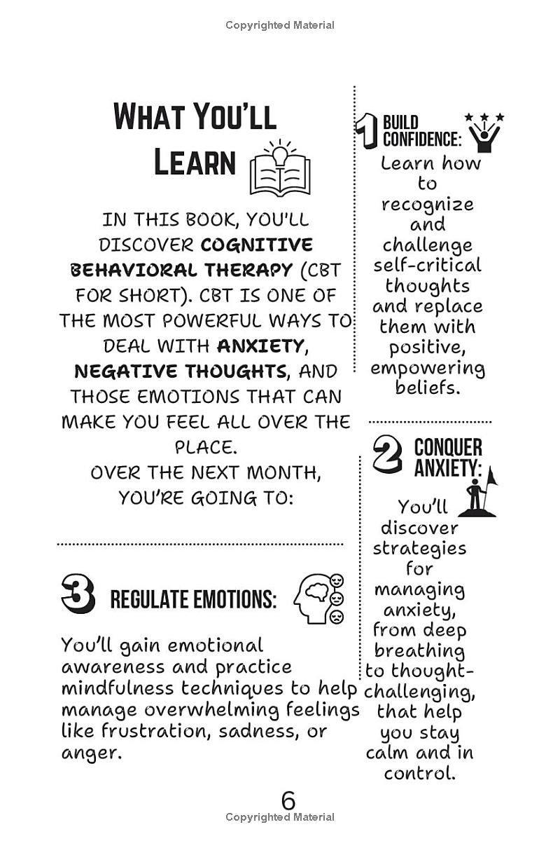 CBT Skills For Teens Made Simple: A 30 Day Mindfulness Guide To Manage Anxiety & Stress, Build Confidence & Regulate Your Emotions