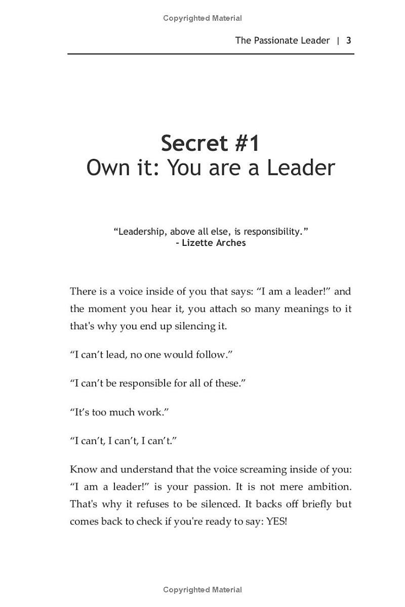 The Passionate Leader: 10 Secrets to Reignite Your Passion and Maximize Your Impact & Influence