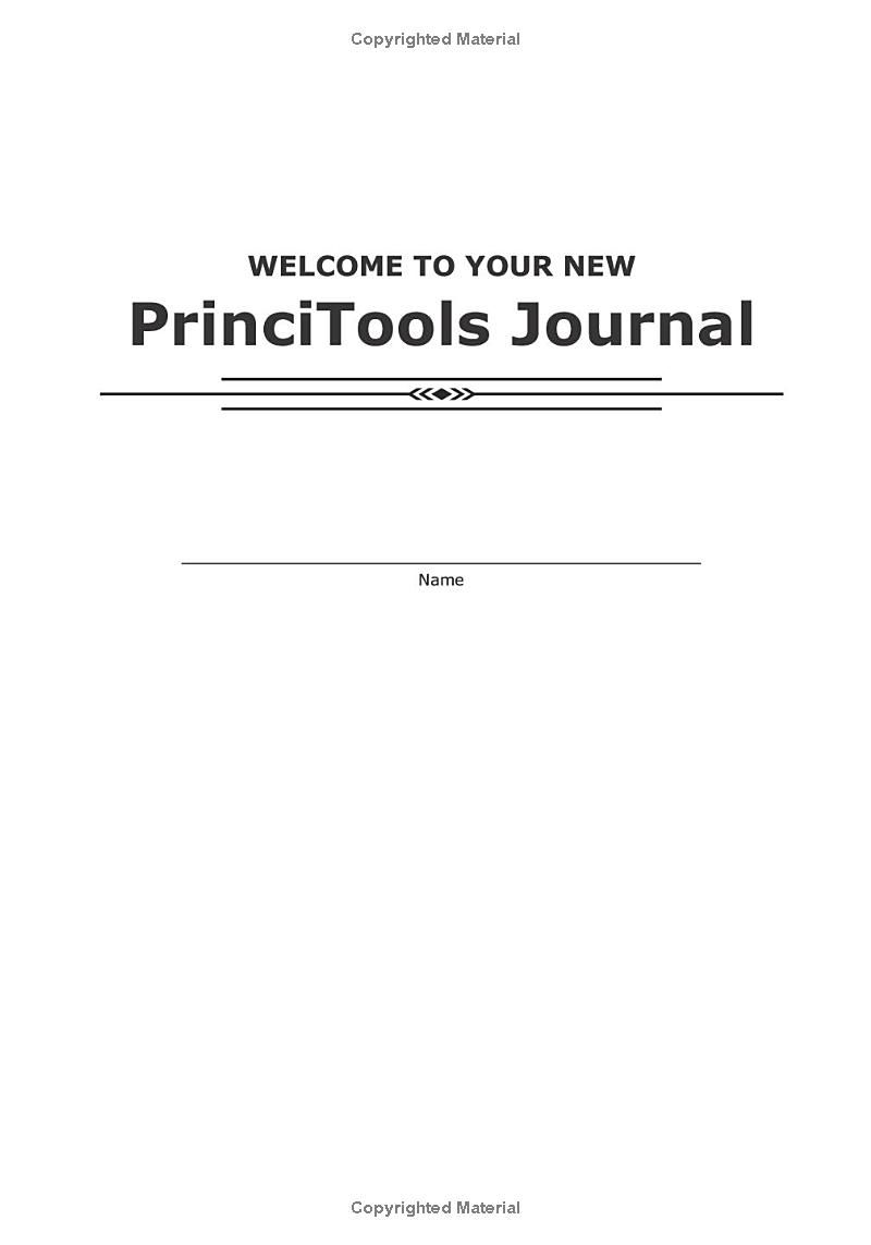 PrinciTools Journal: Pages For Building A Happy, Purposeful Life