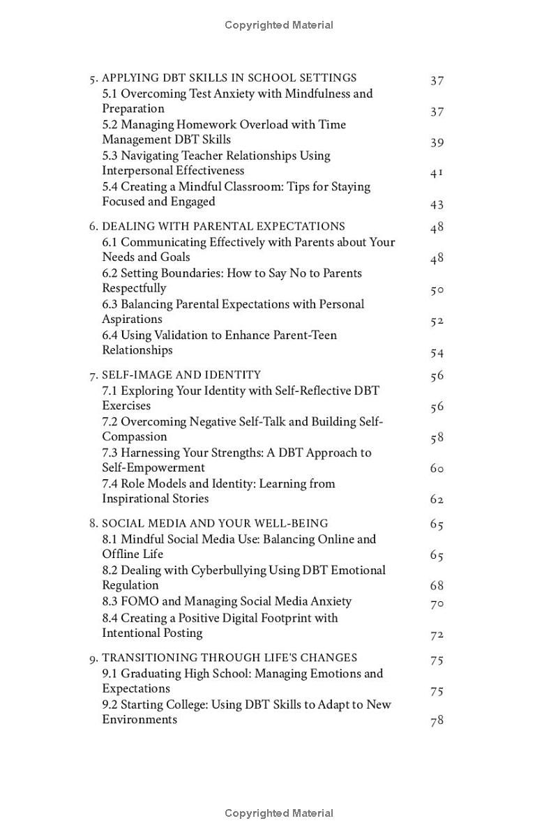 DBT Skills For Teens: 5 Steps to Crush School Stress, Own Your Emotions, Handle Parental Expectations to Build Healthy Relationships and Feel Empowered