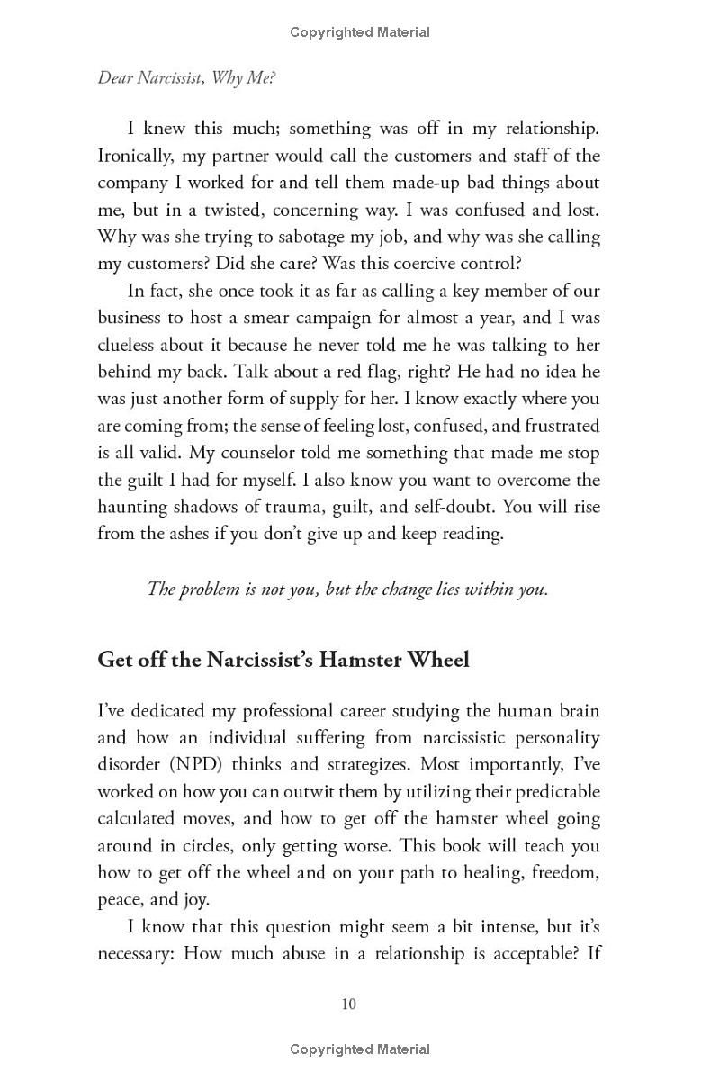 Dear Narcissist, Why Me?: Making Sense and Healing from an Abusive Relationship with a Narcissist