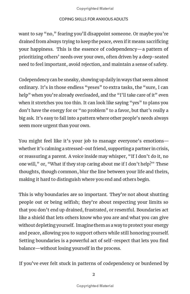 Coping Skills for Anxious Adults: DBT Strategies to Break Free from Codependency, Reclaim Your Boundaries, and Take Control of Your Life.