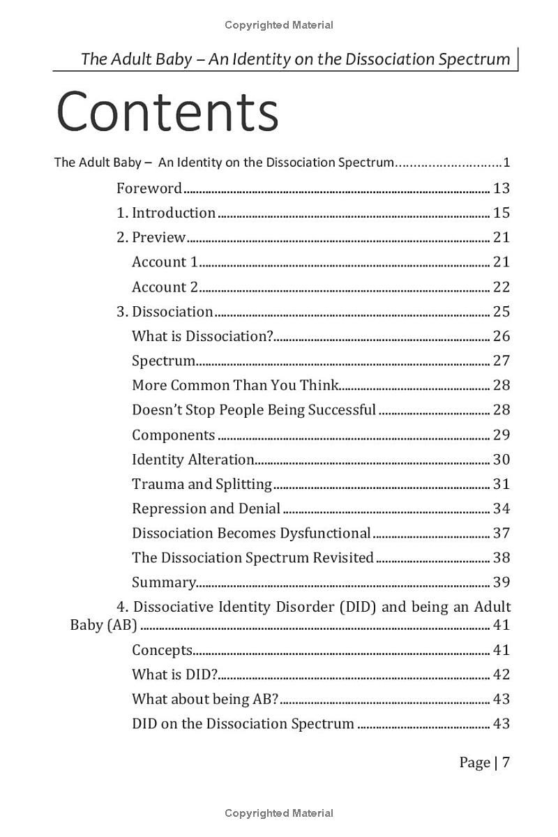 The Adult Baby (Diaper Version): An identity on the dissociation spectrum