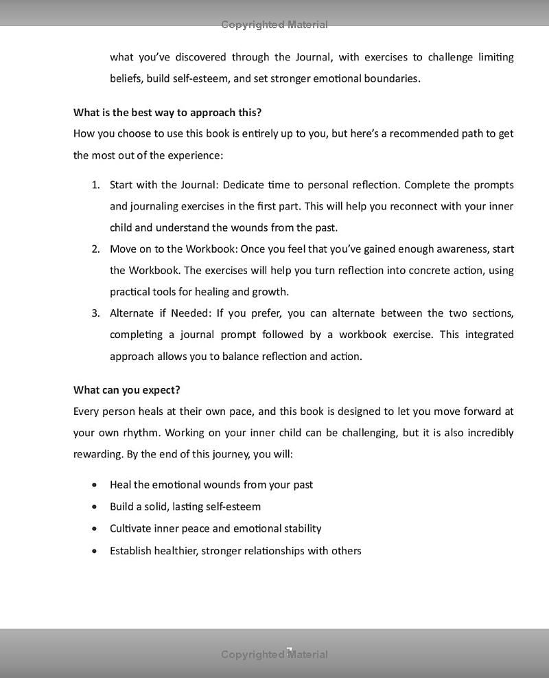 Inner Child Healing Journal and Workbook: 2 in 1 | A Transformative Journey with Guided Exercises to Heal Emotional Wounds & Trauma, Build Unshakable Self-Esteem, and Achieve Lasting Inner Peace