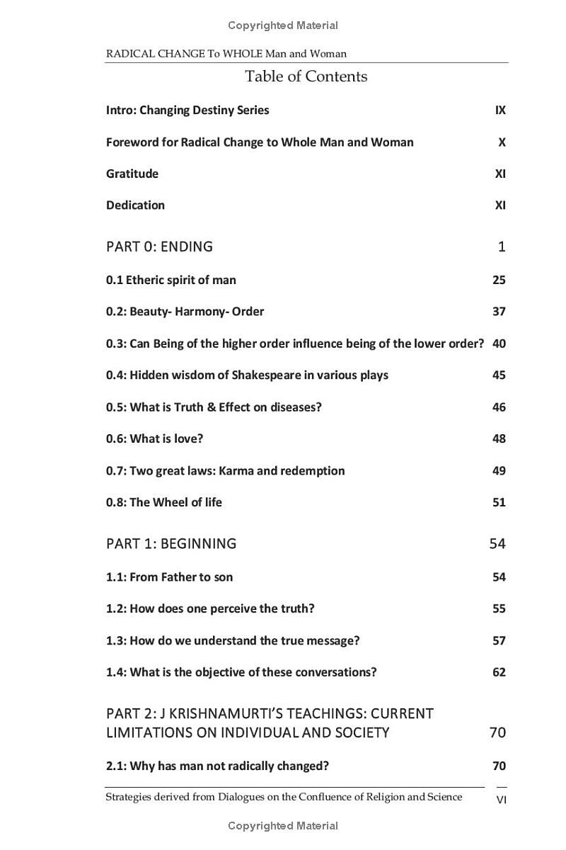 Radical Change To Whole Man & Woman: Strategies derived from Dialogues on Confluence of Religion & Science (Changing Destiny Series: Radical Change)